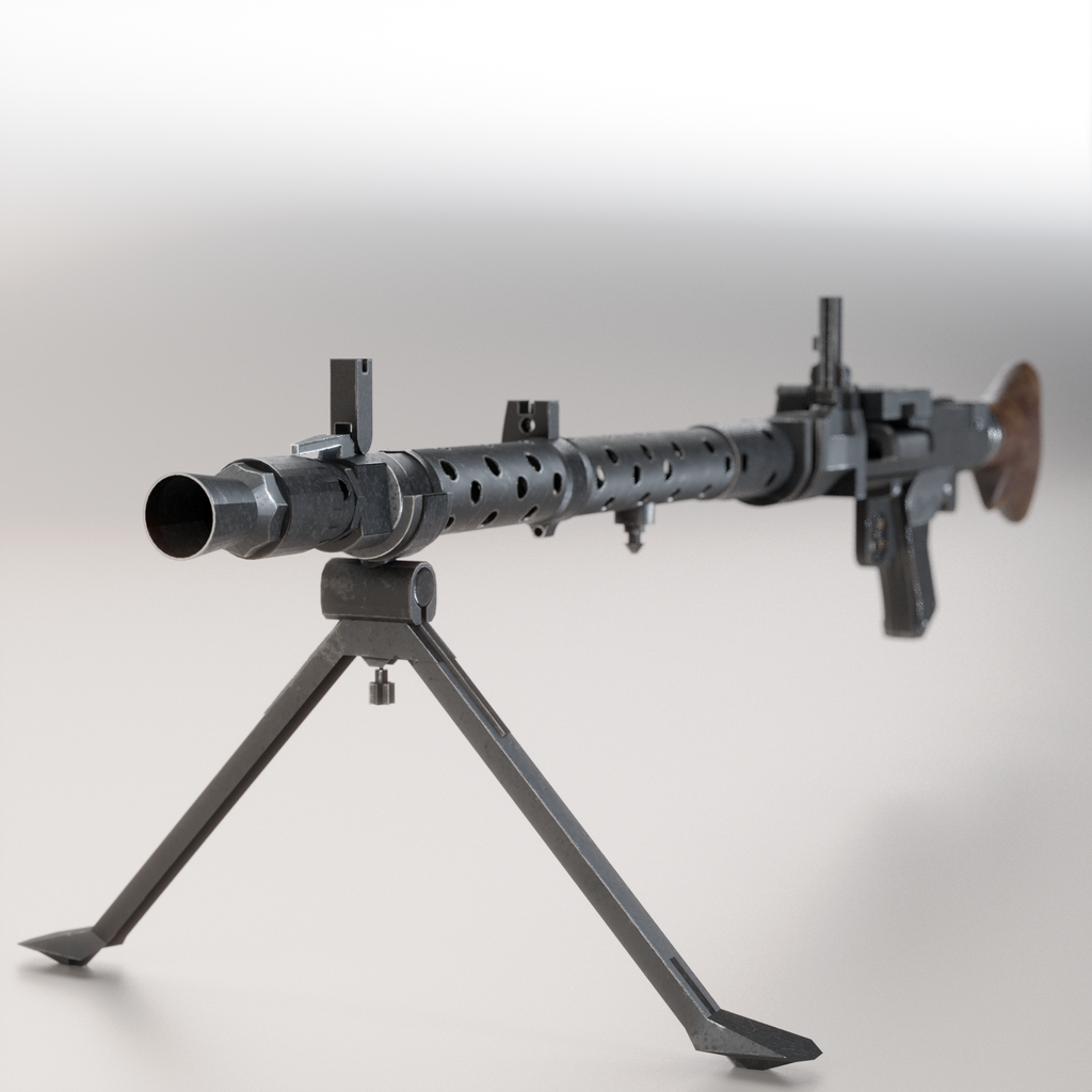 MG 34 (machine gun) | Historical Weapons models | BlenderKit