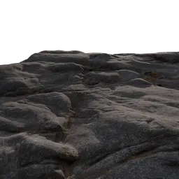 Detailed 3D granite rock model, realistic texture, ideal for Blender environmental scenes.