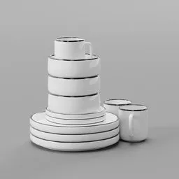 Zuma Dinnerware white Set