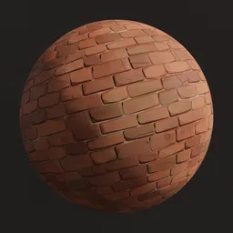 High-quality 4K PBR Stylized Brick Wall material for 3D rendering in Blender and other applications.