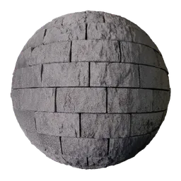 High-resolution granit stone wall texture with realistic details for 3D rendering in Blender, seamless PBR material.