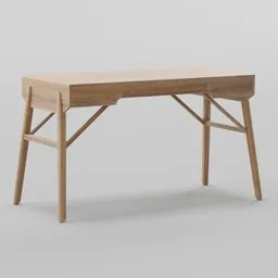 Mid-Century Modern Wood Desk