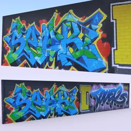Graffiti wall PBR