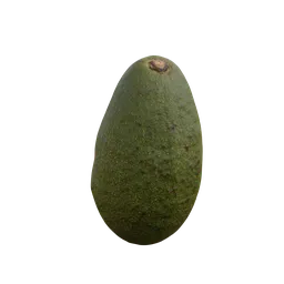 "Realistic 3D model of an Avocado for Blender 3D, scanned and with photorealistic textures. Perfect for food-related projects. Created using BlenderKit and inspired by photogrammetry techniques."