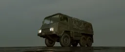 Highly detailed 3D military truck model with camouflage, optimized for Blender rendering.