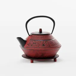 Aztec Cast Iron Teapot