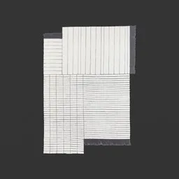 Modern Striped Area Rug – Minimalist Layered Carpet