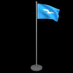 Animated Seagull Flag