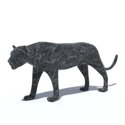 Panther Marble Statue