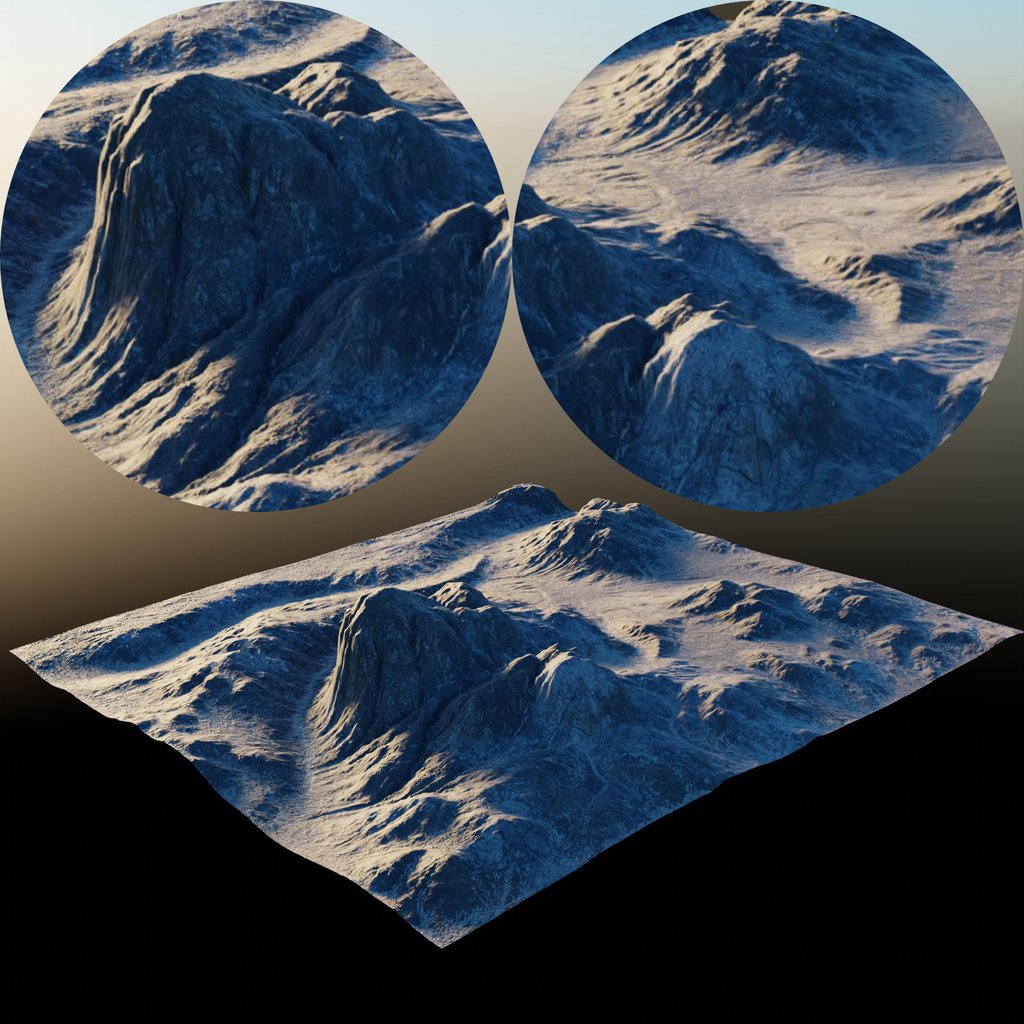 Mountain Terrain | FREE Terrains Models | BlenderKit