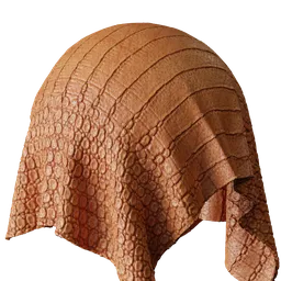 Tan Crocodile Embossed Goat Leather