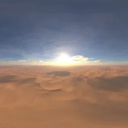 Sunset Golden Clouds Desert