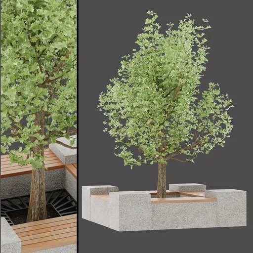 Tree Table with Stools