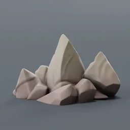 Stylized rock cluster sculpture