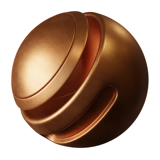 Brushed copper metal brass