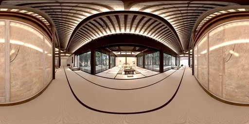 Traditional Asian Timber Structure Hall