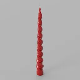 Twisted Red Candle