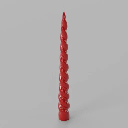 Twisted Red Candle
