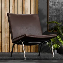 CH401  Lounge Chair-Variant Dark Brown
