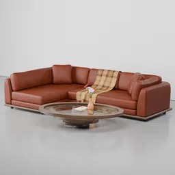 Miller Sectional in Harper Cinnamon