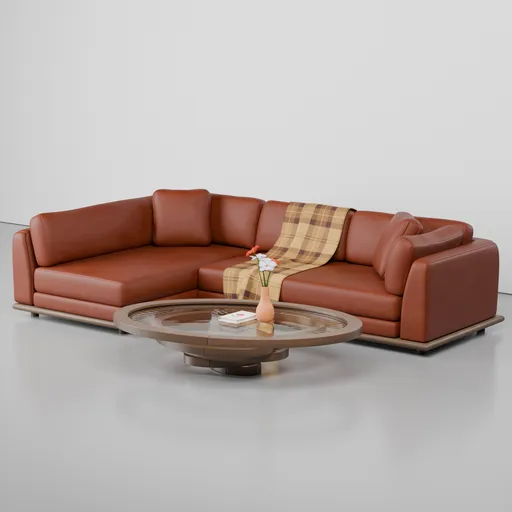 Miller Sectional in Harper Cinnamon