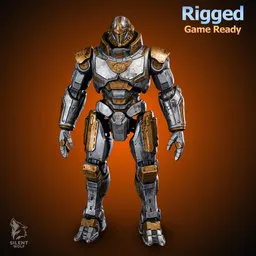 Titan robot Rigged Game Ready