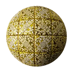 Wall Tiles Ornate Gold