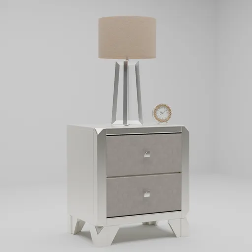 Nightstand with Table Lamp