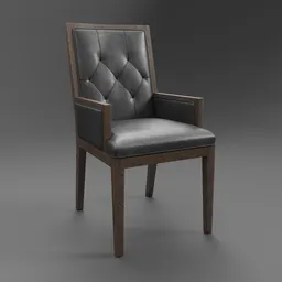 French Contemporary Tufted Square