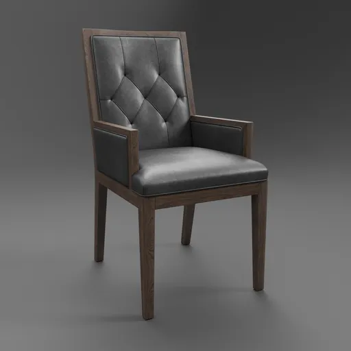 French Contemporary Tufted Square