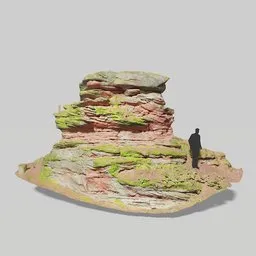 "Explore the beauty of a Huge Sandstone Cliff with this PBR Scan 3D model for Blender 3D. This Photoscan was captured with a drone in South West Germany, showcasing realistic moss growth and three-dimensional shadowing. Perfect for environment design, inspired by Adam Bruce Thomson's work."