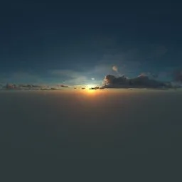 Seamless Dark Sky Before Sunset