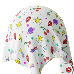 Doodles pattern fabric