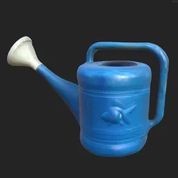 Blue Plastic Watering Can - Garden Prop