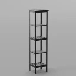 IKEA Hemnes bathroom shelves black