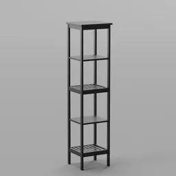 IKEA Hemnes bathroom shelves black