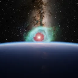 Sci-fi Planet Atmosphere Space Nebula