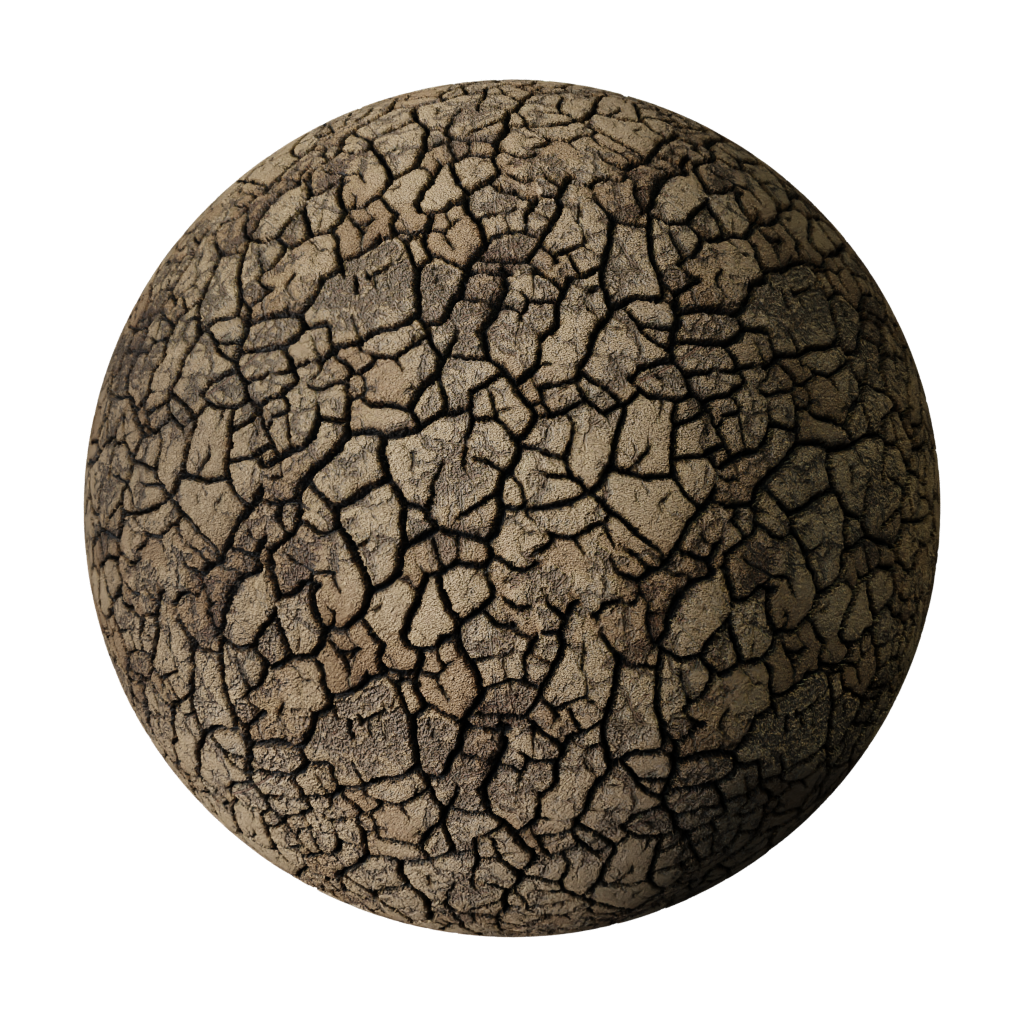 Dry Cracked Soil (Pure PBR) | FREE soil materials | BlenderKit