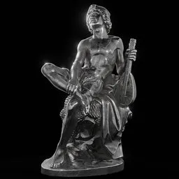 statue of Steel Neapolitan fisherman