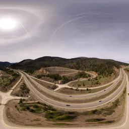 Road in Valley Sunny Day