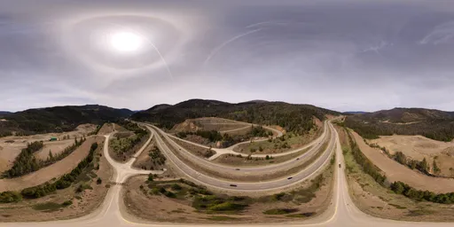 Road in Valley Sunny Day