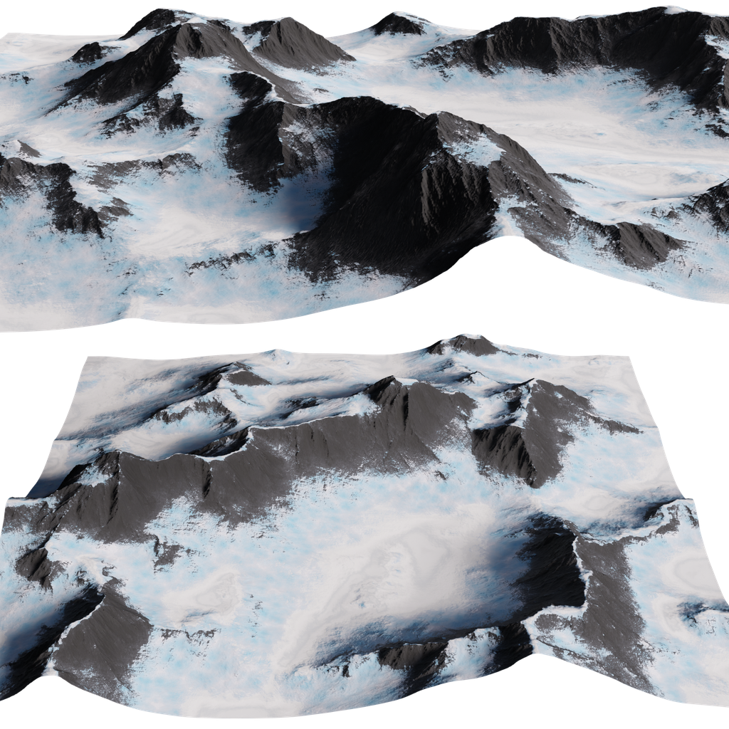 Snow Mountain | FREE Terrains Models | BlenderKit