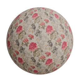 Painterly floral wallpaper