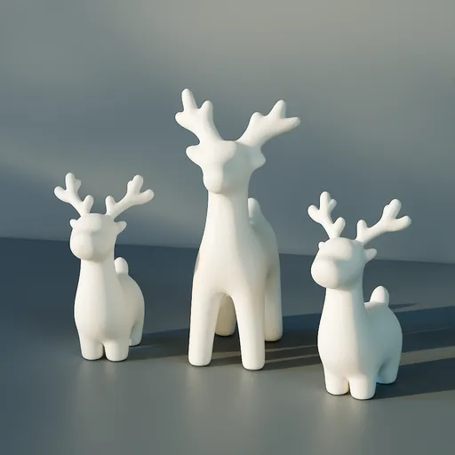 Reindeer Figurine Trio