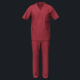 Red Medical Scrubs