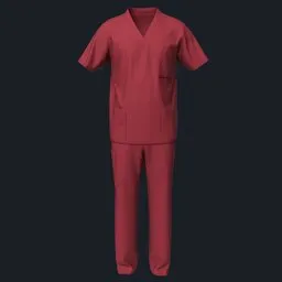 Red Medical Scrubs