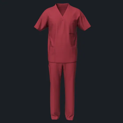 Red Medical Scrubs
