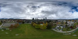 Overcast sky in city