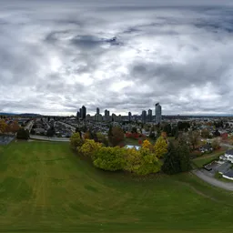 Overcast sky in city