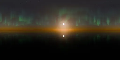 Sunset aurora
